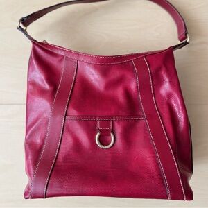 LANCEL Cherry Red Shoulder Bag
